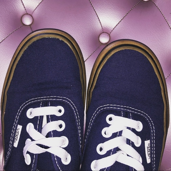 New Women’s Authentic Platform Vans Navy Sz 5 - Picture 3 of 4